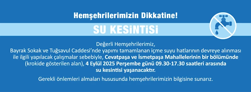 Su Kesintisi Duyurusu