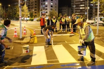 ATATÜRK BULVARI’NDA ÇALIŞMALAR TAMAMLANDI